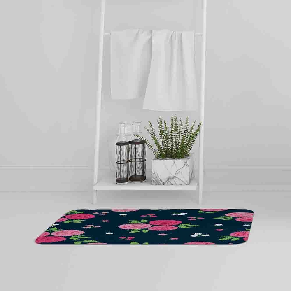 New Product Rose Bud Pattern (Bath Mat)  - Andrew Lee Home and Living