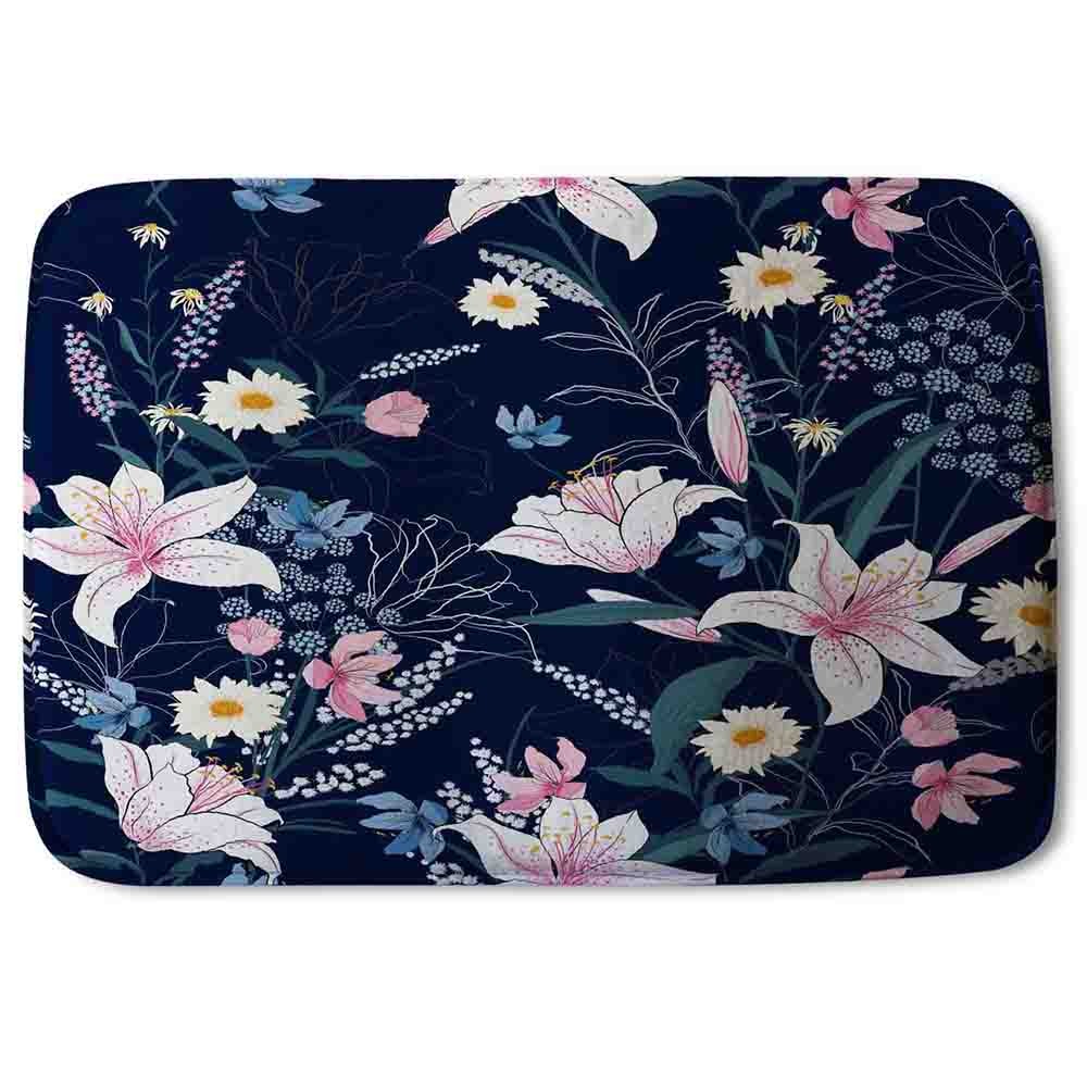 New Product Tropical White & Pink Flowers (Bath Mat)  - Andrew Lee Home and Living