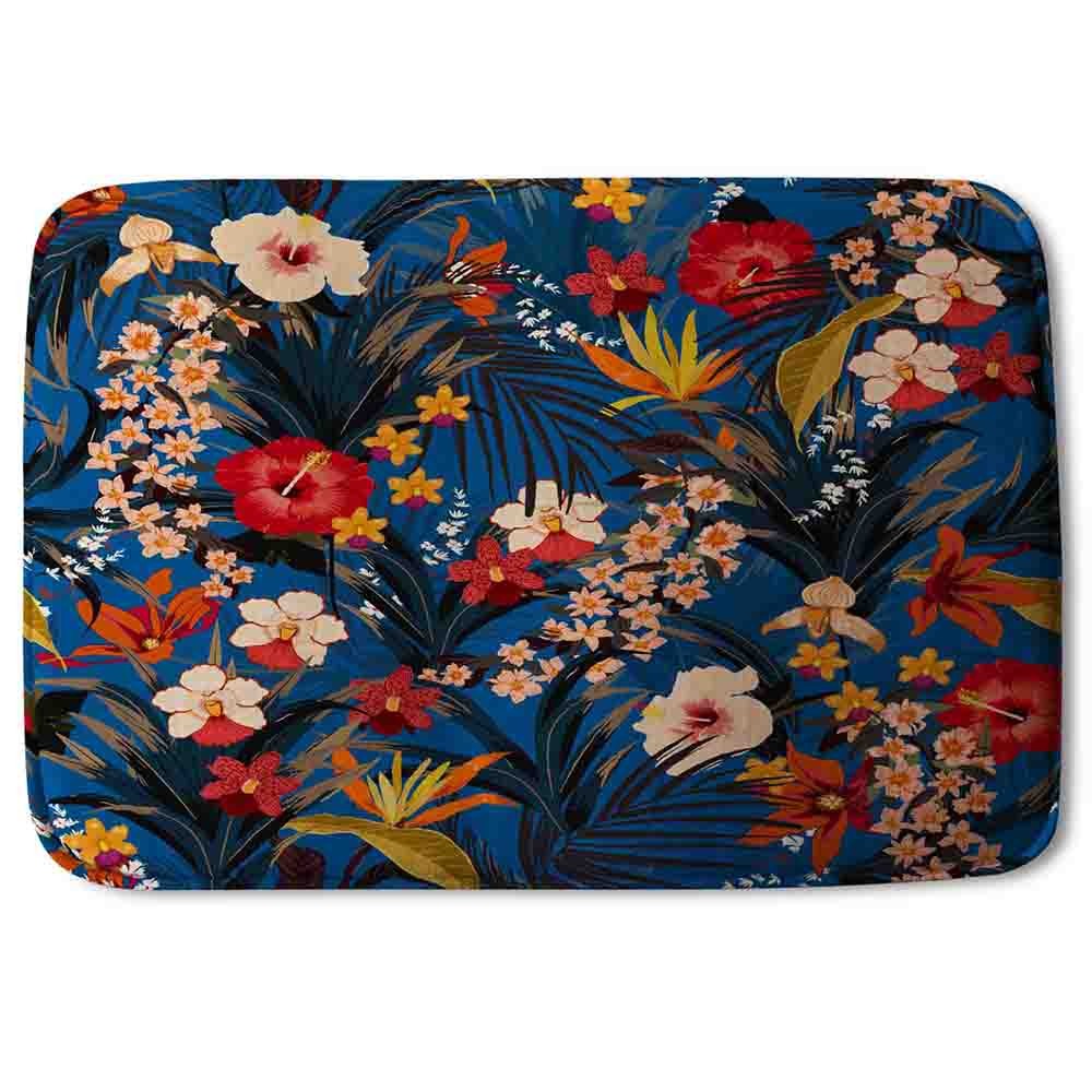 New Product Bright Red & Orange Tropical Flowers & Plants (Bath Mat)  - Andrew Lee Home and Living