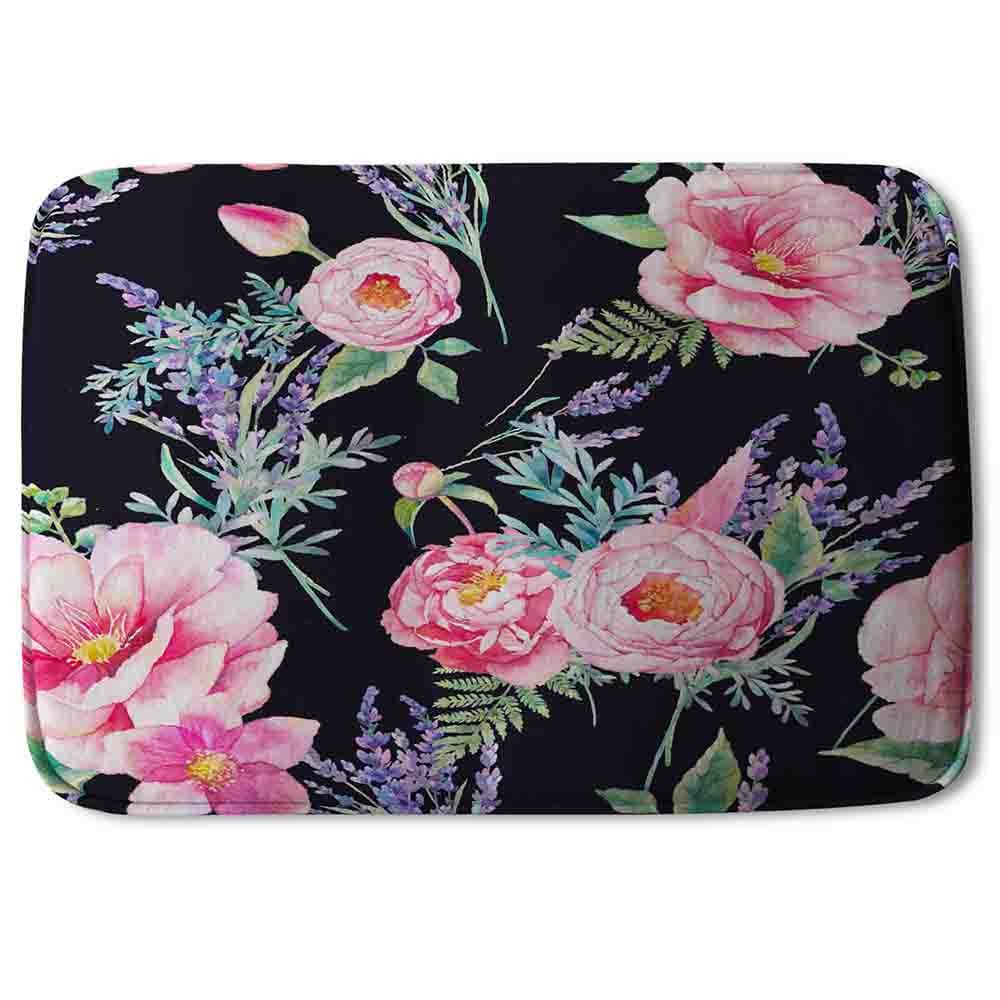 New Product Watercolour Painting of Flowers (Bath Mat)  - Andrew Lee Home and Living