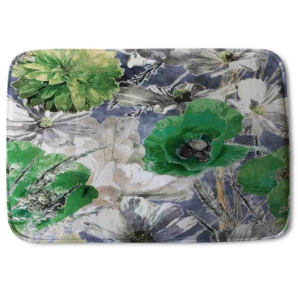 New Product Green Flowers (Bath Mat)  - Andrew Lee Home and Living