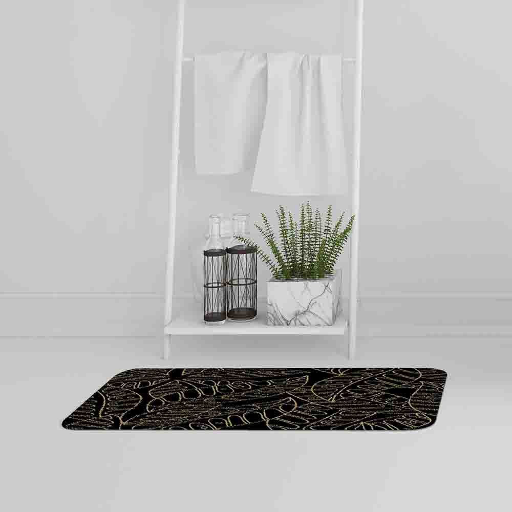 New Product Lined Flower Print (Bath Mat)  - Andrew Lee Home and Living