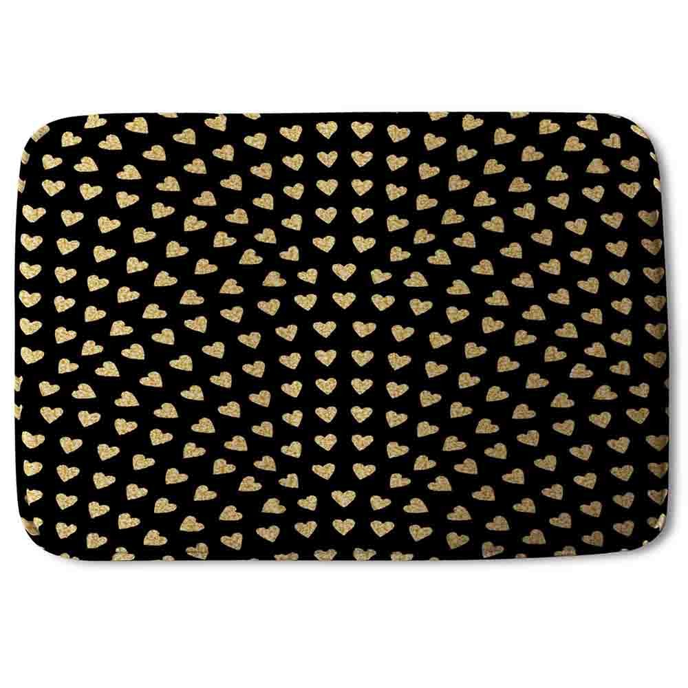 New Product Geometric Glitter Love Hearts (Bath Mat)  - Andrew Lee Home and Living