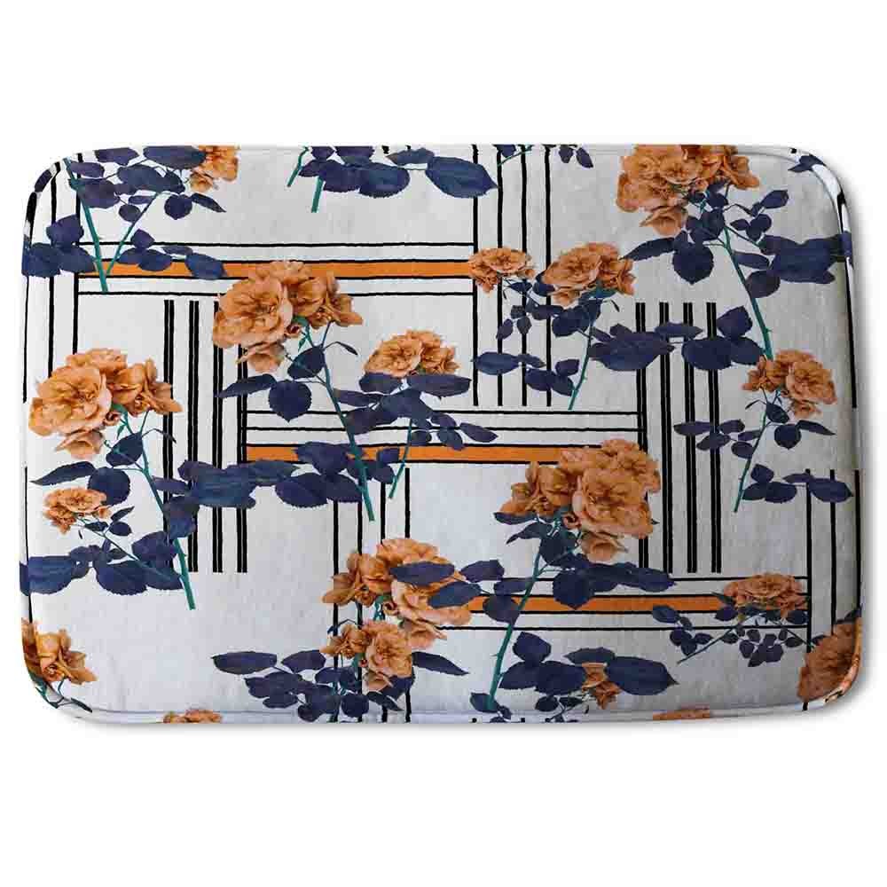 New Product Geometric Lines & Flowers (Bath Mat)  - Andrew Lee Home and Living