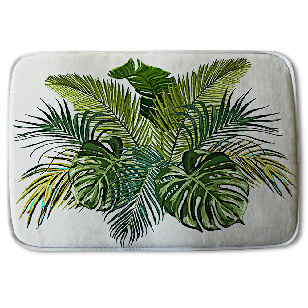 New Product Green Tropical Foliage (Bath Mat)  - Andrew Lee Home and Living