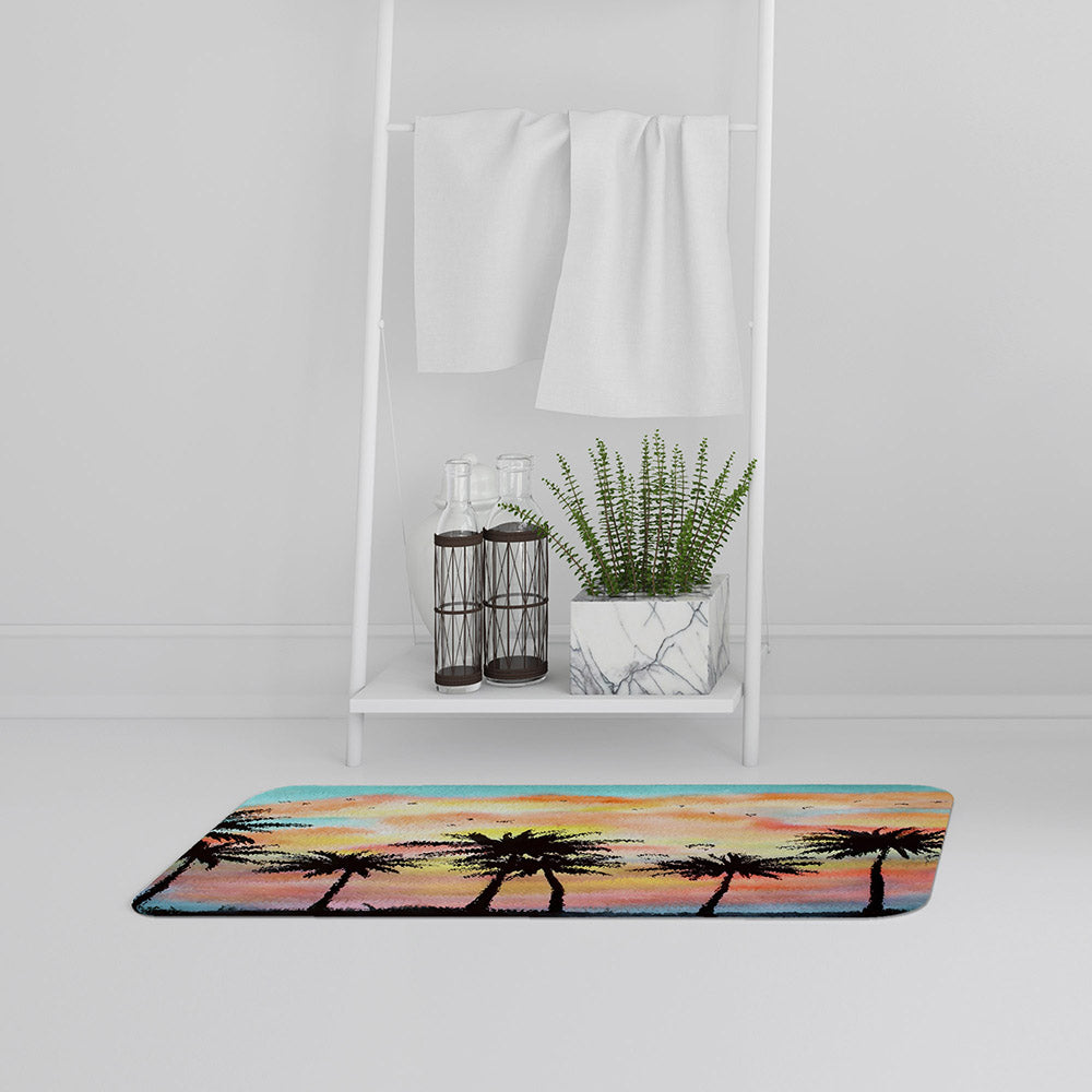Bathmat - New Product Palm Trees at Sunset (Bath mats)  - Andrew Lee Home and Living