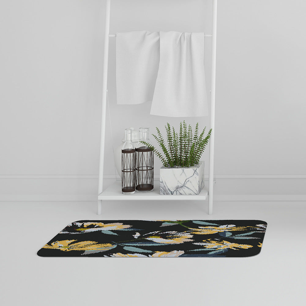 Bathmat - New Product Yellow Flowers on Green (Bath mats)  - Andrew Lee Home and Living