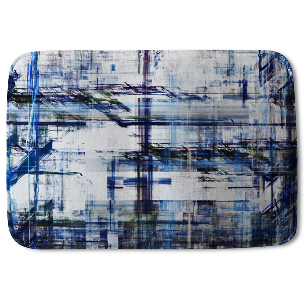 Bathmat - New Product Blue Grunge Pattern (Bath mats)  - Andrew Lee Home and Living