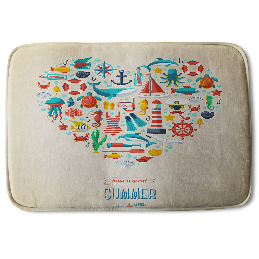 Bathmat - New Product Love Heart of Sealife & Nautical Items (Bath mats)  - Andrew Lee Home and Living