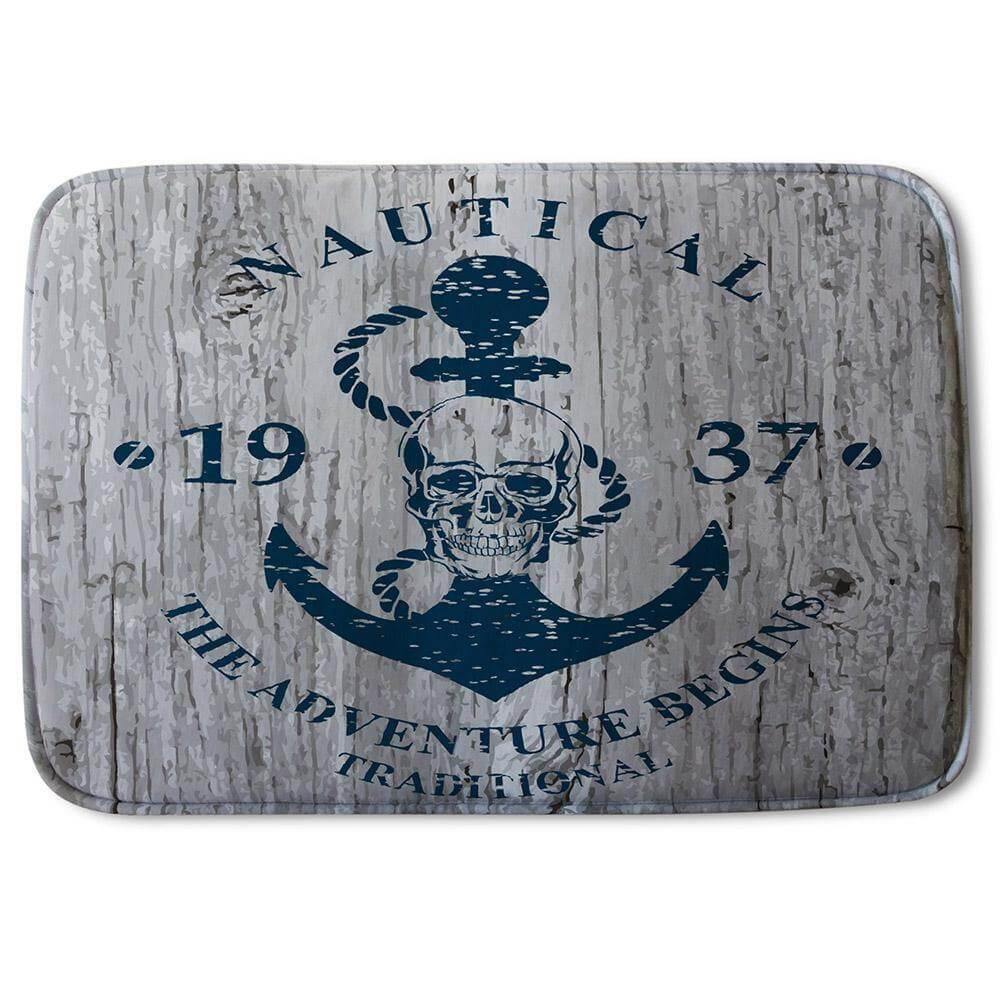 Bathmat - Anchor Print on Wood (Bath mats) - Andrew Lee Home and Living