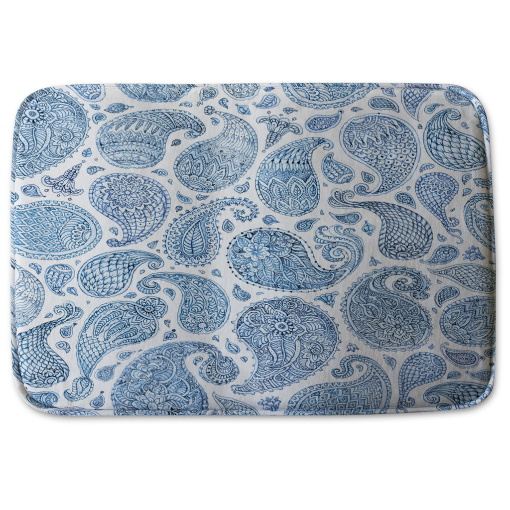 Bathmat - New Product Blue and White Bo Ho world (Bath mats)  - Andrew Lee Home and Living
