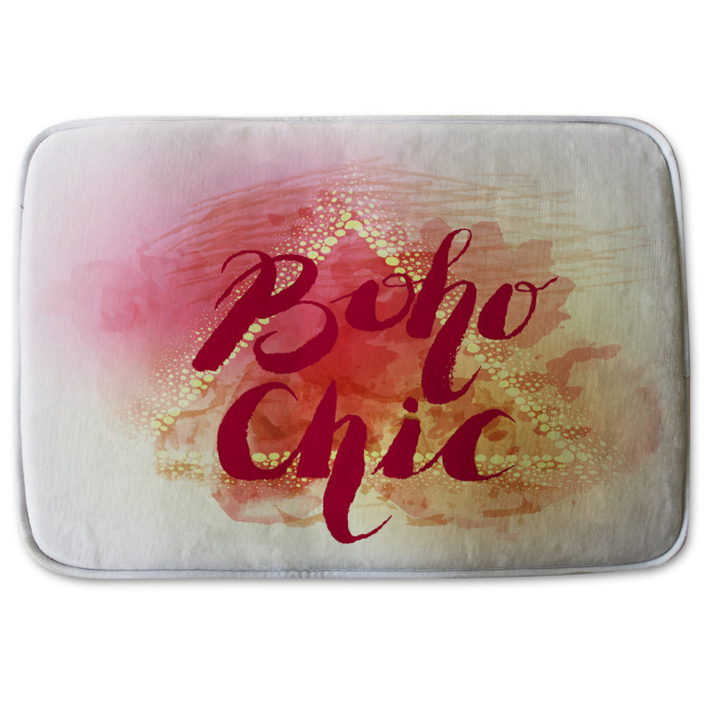 Bathmat - New Product Boho Chic lettering on beautiful watercolor background (Bath mats)  - Andrew Lee Home and Living