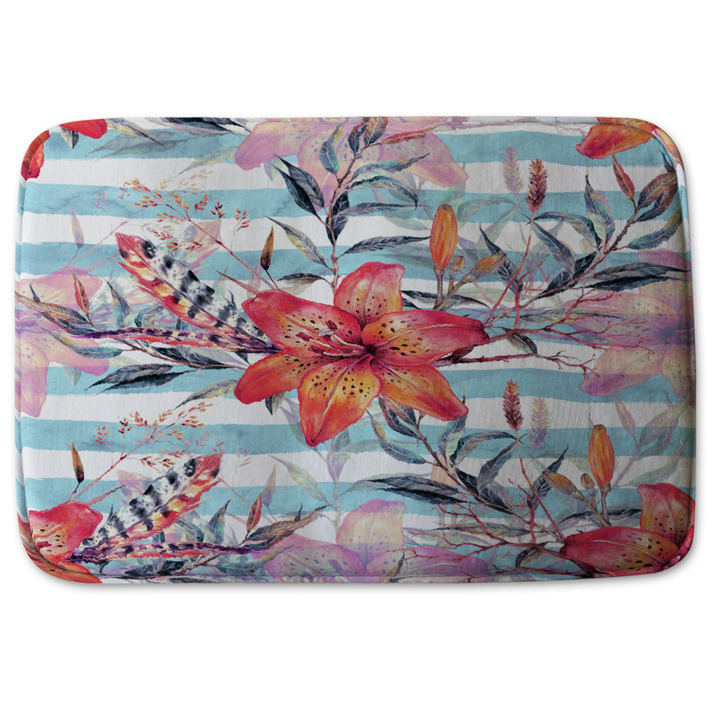 Bathmat - New Product Bouquet of watercolor tiger lilies (Bath mats)  - Andrew Lee Home and Living