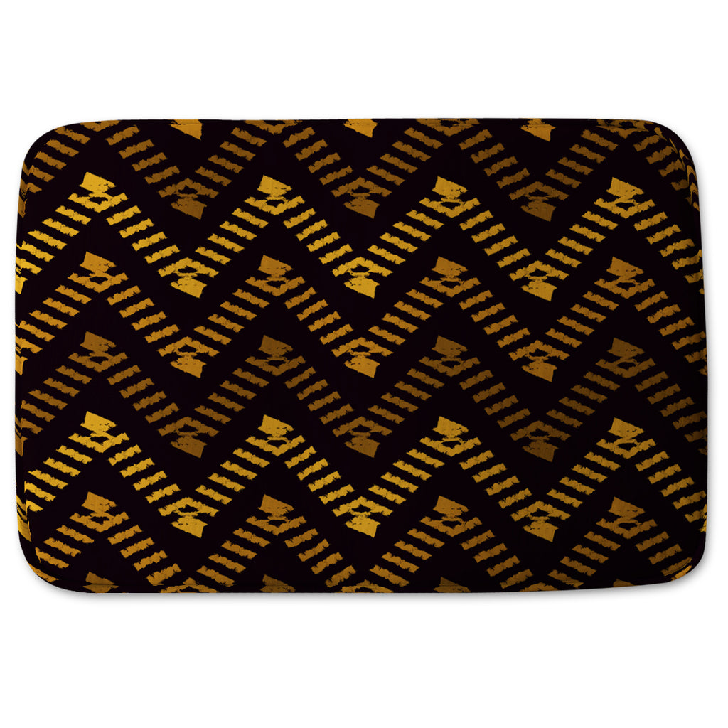 Bathmat - New Product Freehand horizontal zigzag chevron stripes Boho chic (Bath mats)  - Andrew Lee Home and Living