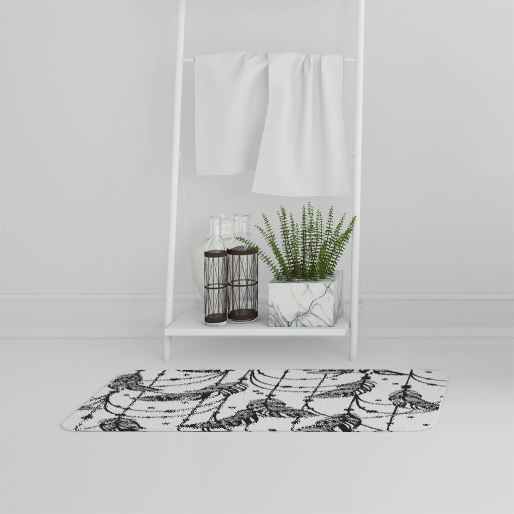 Bathmat - New Product Hand drawn Bohemian chic style (Bath mats)  - Andrew Lee Home and Living