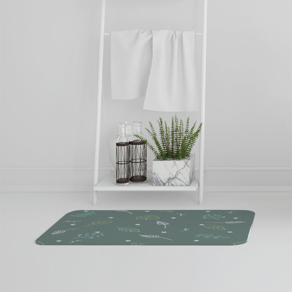 Bathmat - New Product Hand drawn leaves (Bath mats)  - Andrew Lee Home and Living