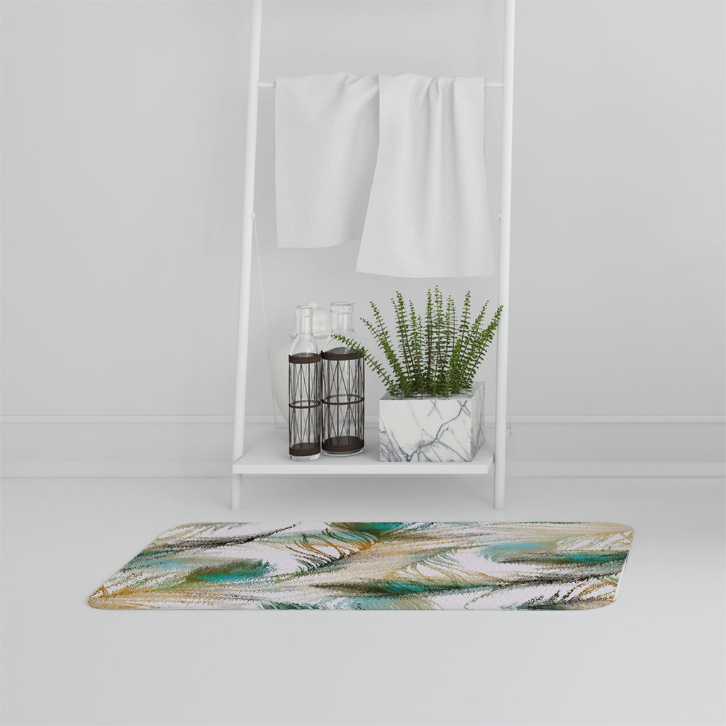 Bathmat - New Product Imprints peacock feathers (Bath mats)  - Andrew Lee Home and Living