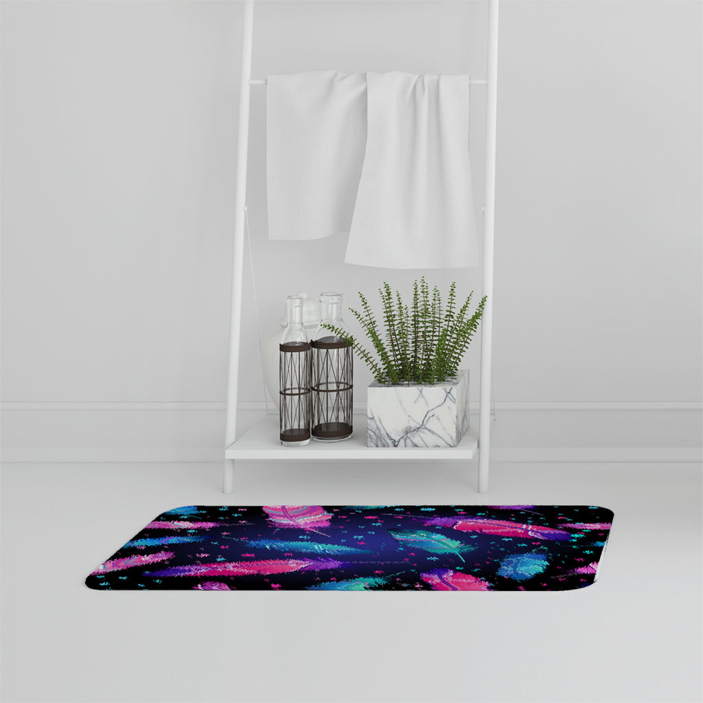Bathmat - New Product Painted bird feathers (Bath mats)  - Andrew Lee Home and Living