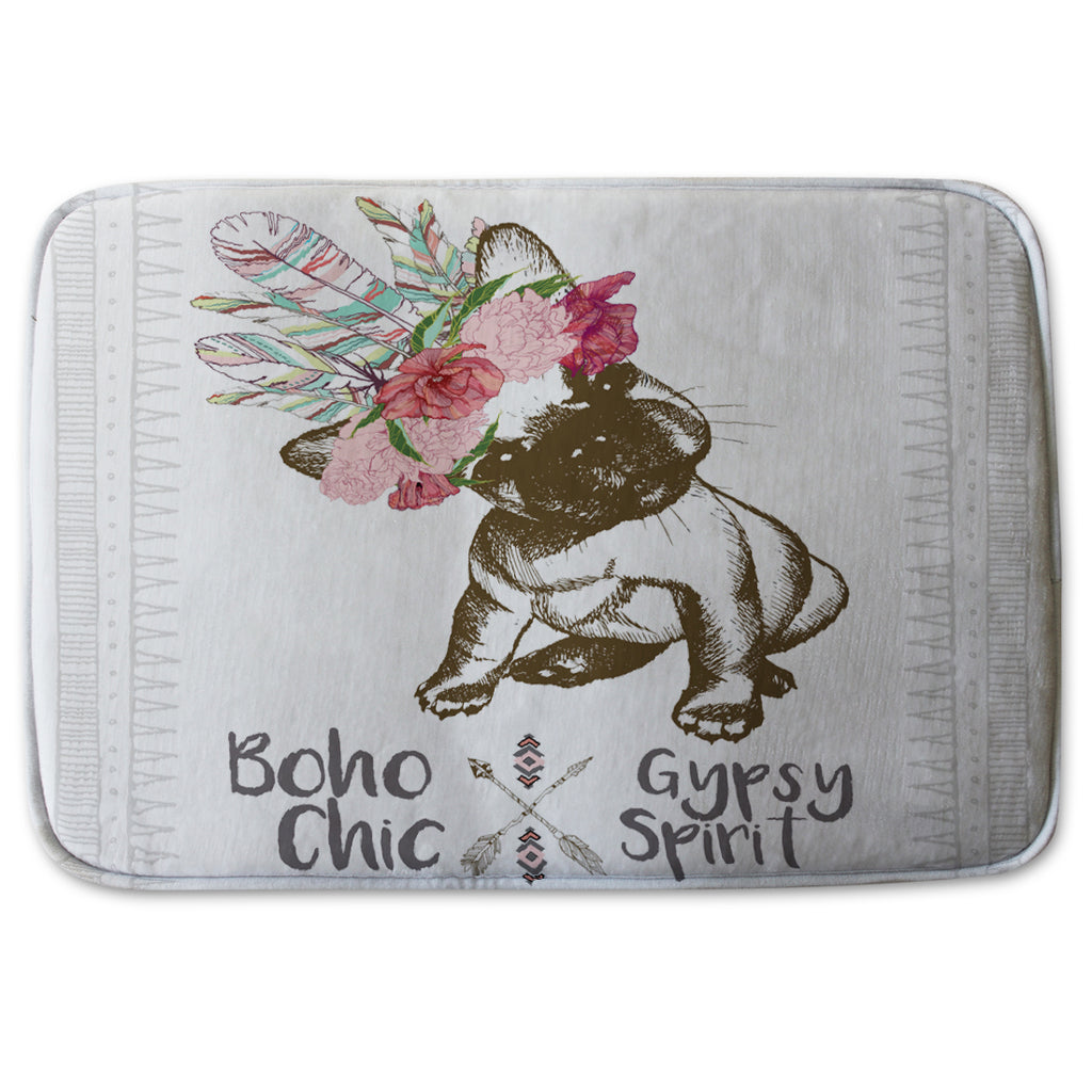 Bathmat - New Product portrait of french bulldog puppy (Bath mats)  - Andrew Lee Home and Living
