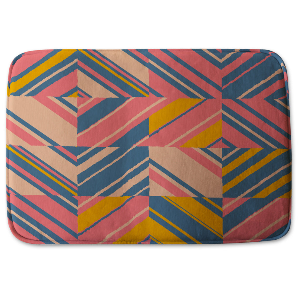 New Product Striped bright geometric pattern (Bathmat)  - Andrew Lee Home and Living