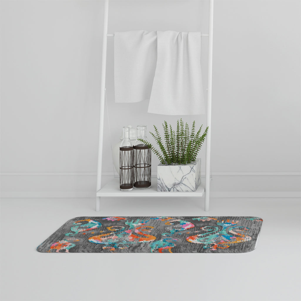 New Product Trendy tribal pattern in watercolour style (Bathmat)  - Andrew Lee Home and Living