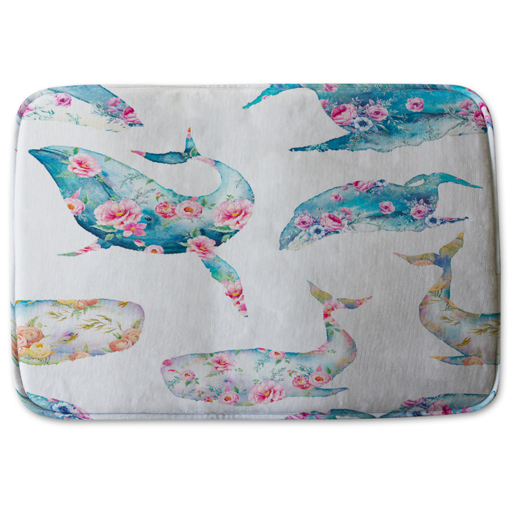New Product Whale with flowers (Bathmat)  - Andrew Lee Home and Living