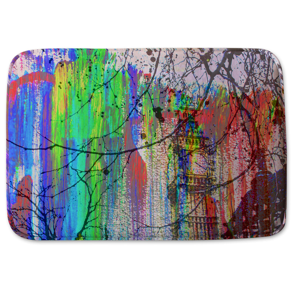 New Product BIG BEN AND TREES PAINTED (Bathmat)  - Andrew Lee Home and Living