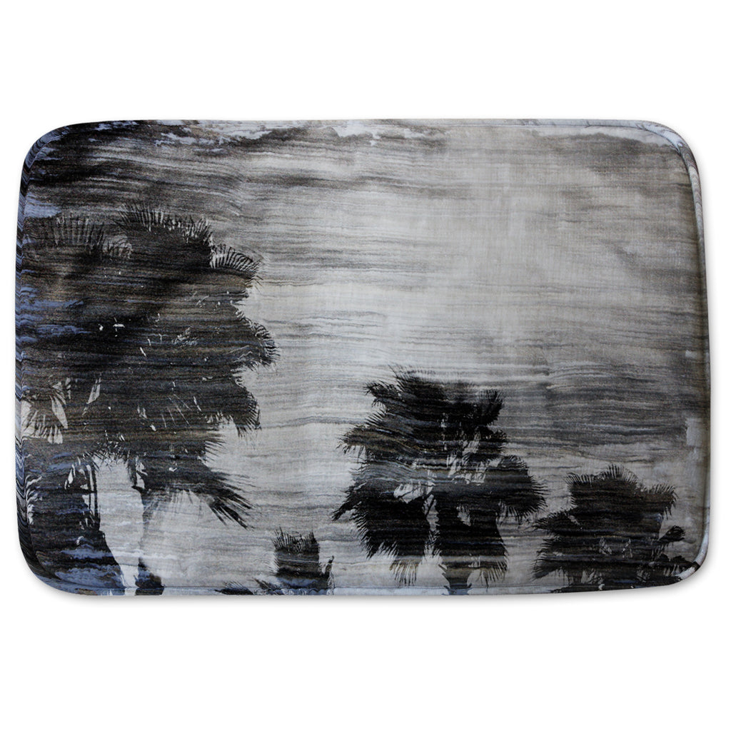 New Product silver and black palm (Bathmat)  - Andrew Lee Home and Living