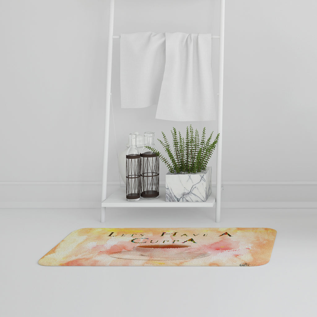 New Product LETS HAVE A CUPPA (Bathmat)  - Andrew Lee Home and Living