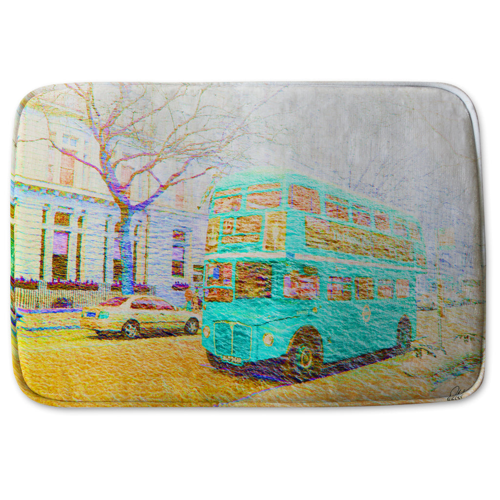 New Product london bus green front (Bathmat)  - Andrew Lee Home and Living