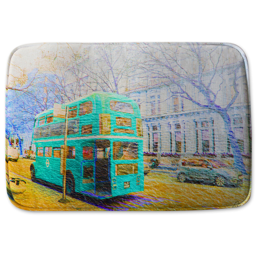 New Product London bus green rear (Bathmat)  - Andrew Lee Home and Living