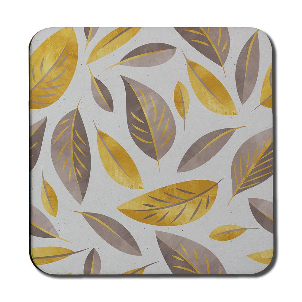 Botanical gold and purple leaf (Coaster) - Andrew Lee Home and Living