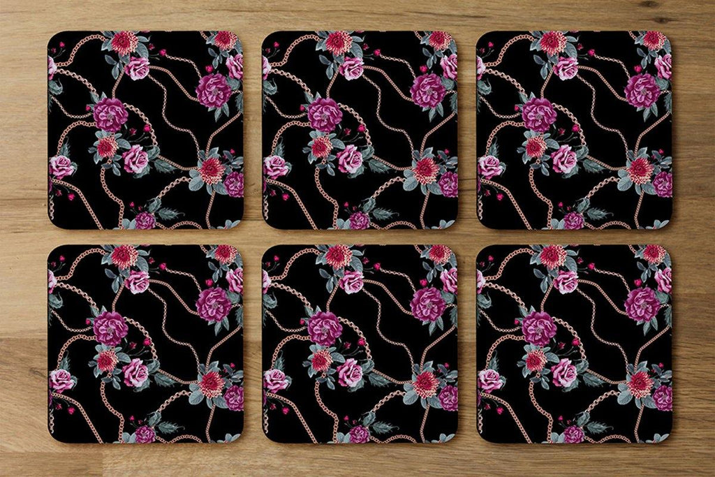 Chain and flowers pattern (Coaster) - Andrew Lee Home and Living