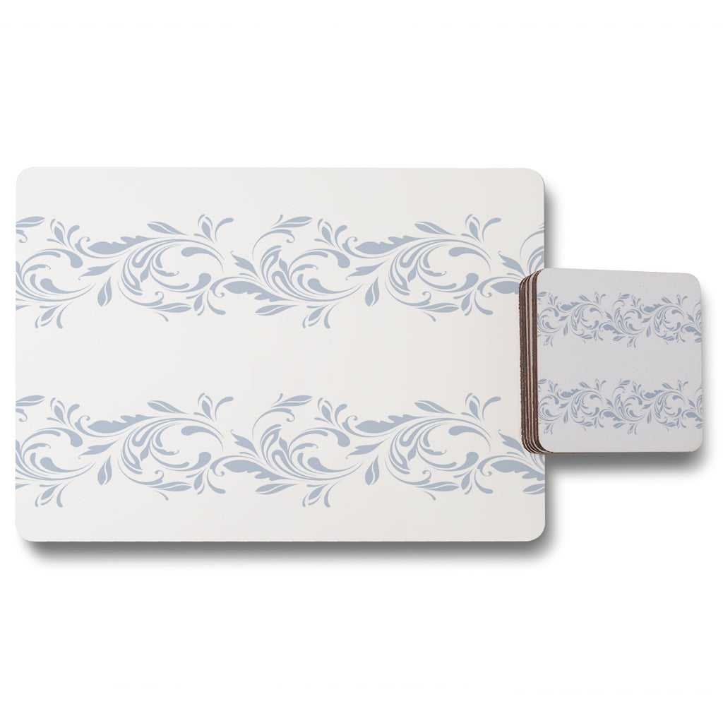 New Product Decorative swirls and flowers (Placemat & Coaster Set)  - Andrew Lee Home and Living