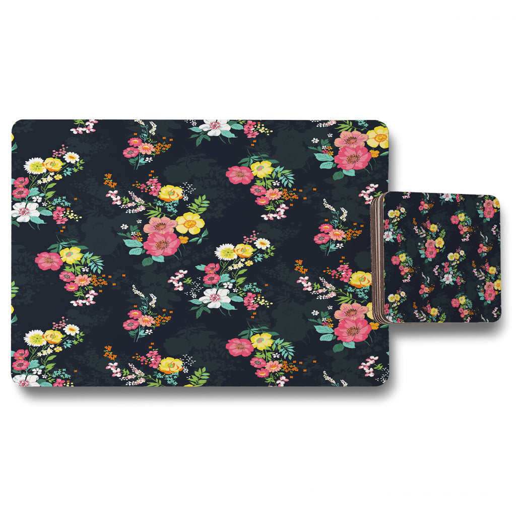 New Product Floral Pattern (Placemat & Coaster Set)  - Andrew Lee Home and Living