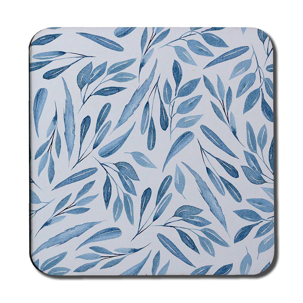 Watercolour blue branches with leaves (Coaster) - Andrew Lee Home and Living