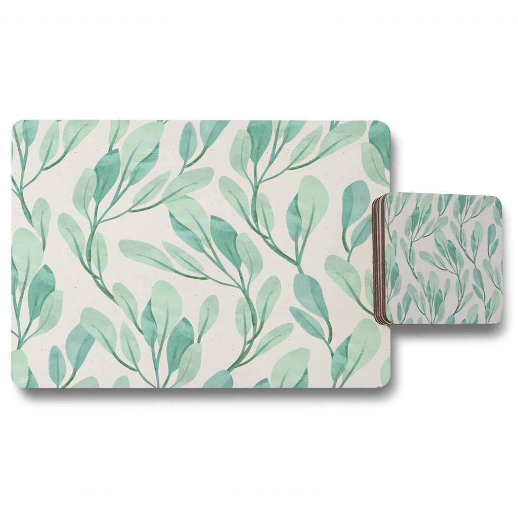 New Product Watercolor botanical (Placemat & Coaster Set)  - Andrew Lee Home and Living