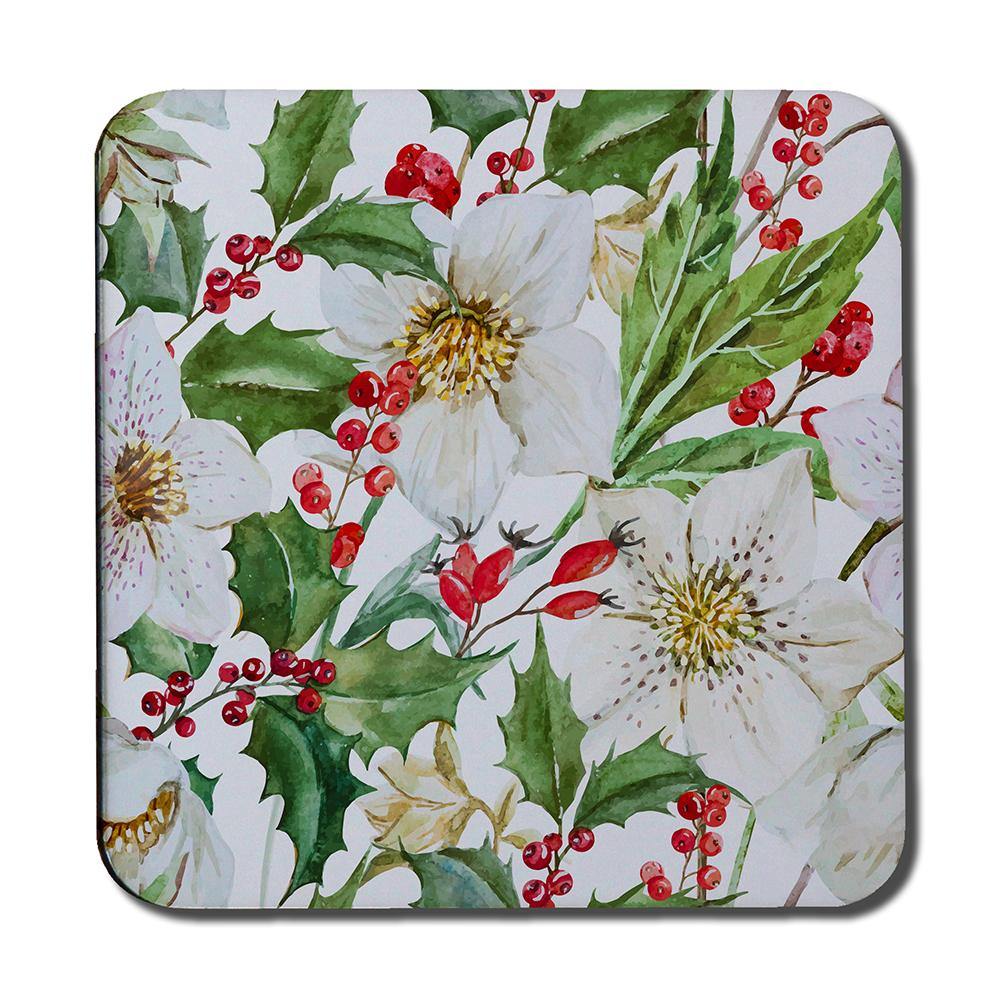 Watercolour Christmas pattern (Coaster) - Andrew Lee Home and Living