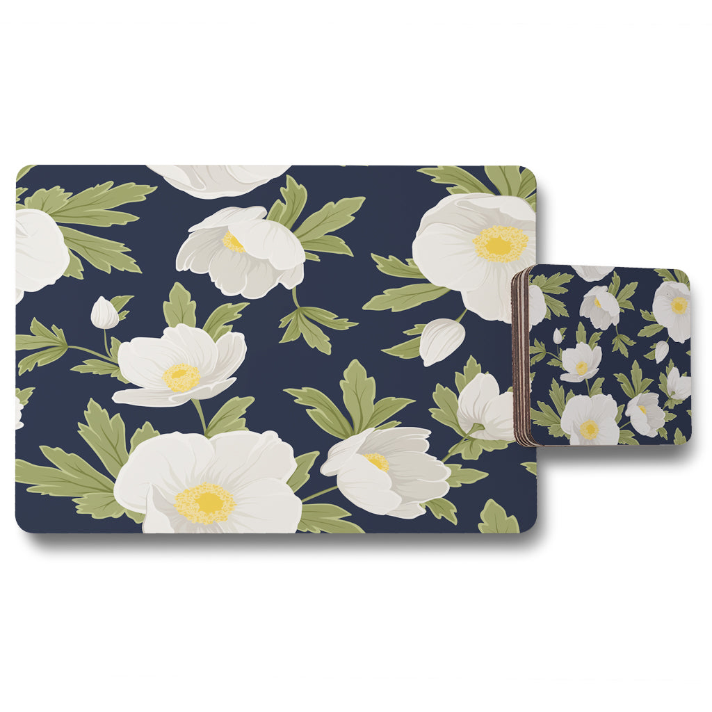 New Product Winter rose (Placemat & Coaster Set)  - Andrew Lee Home and Living