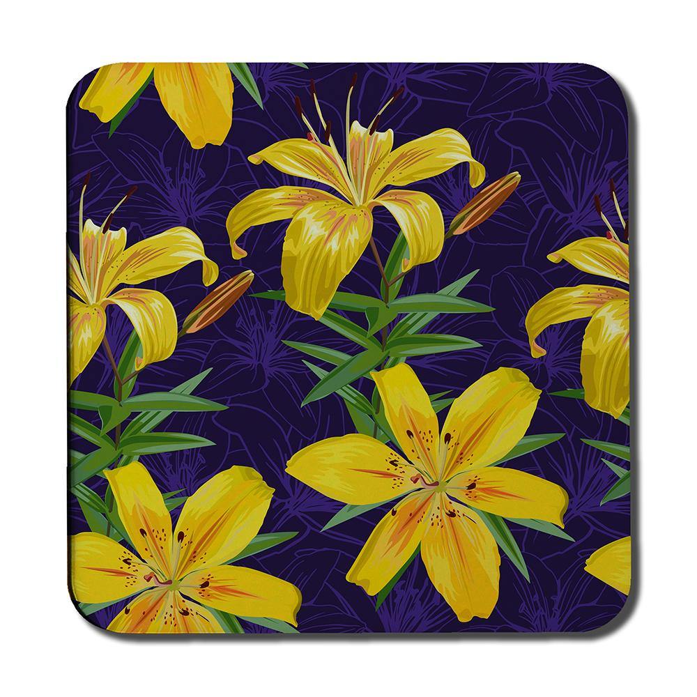 Yellow lily flowers (Coaster) - Andrew Lee Home and Living