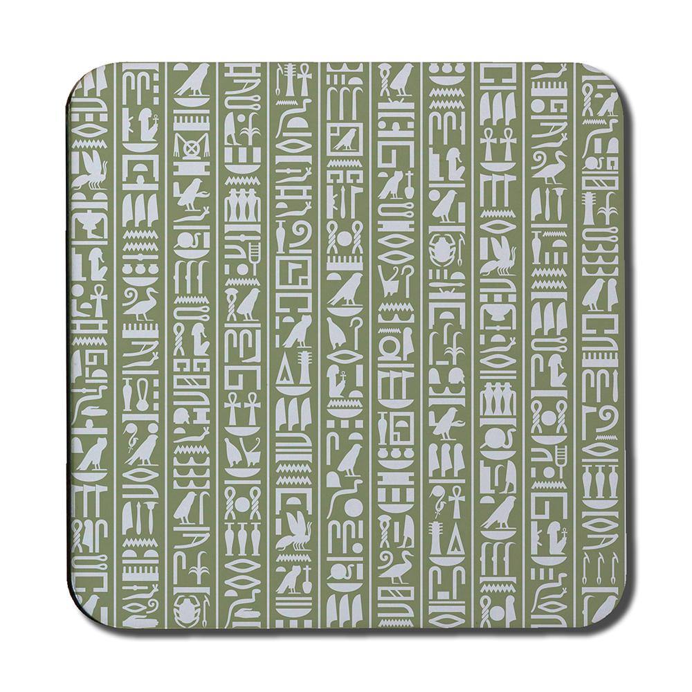 Egyptian hieroglyphic decorative background (Coaster) - Andrew Lee Home and Living