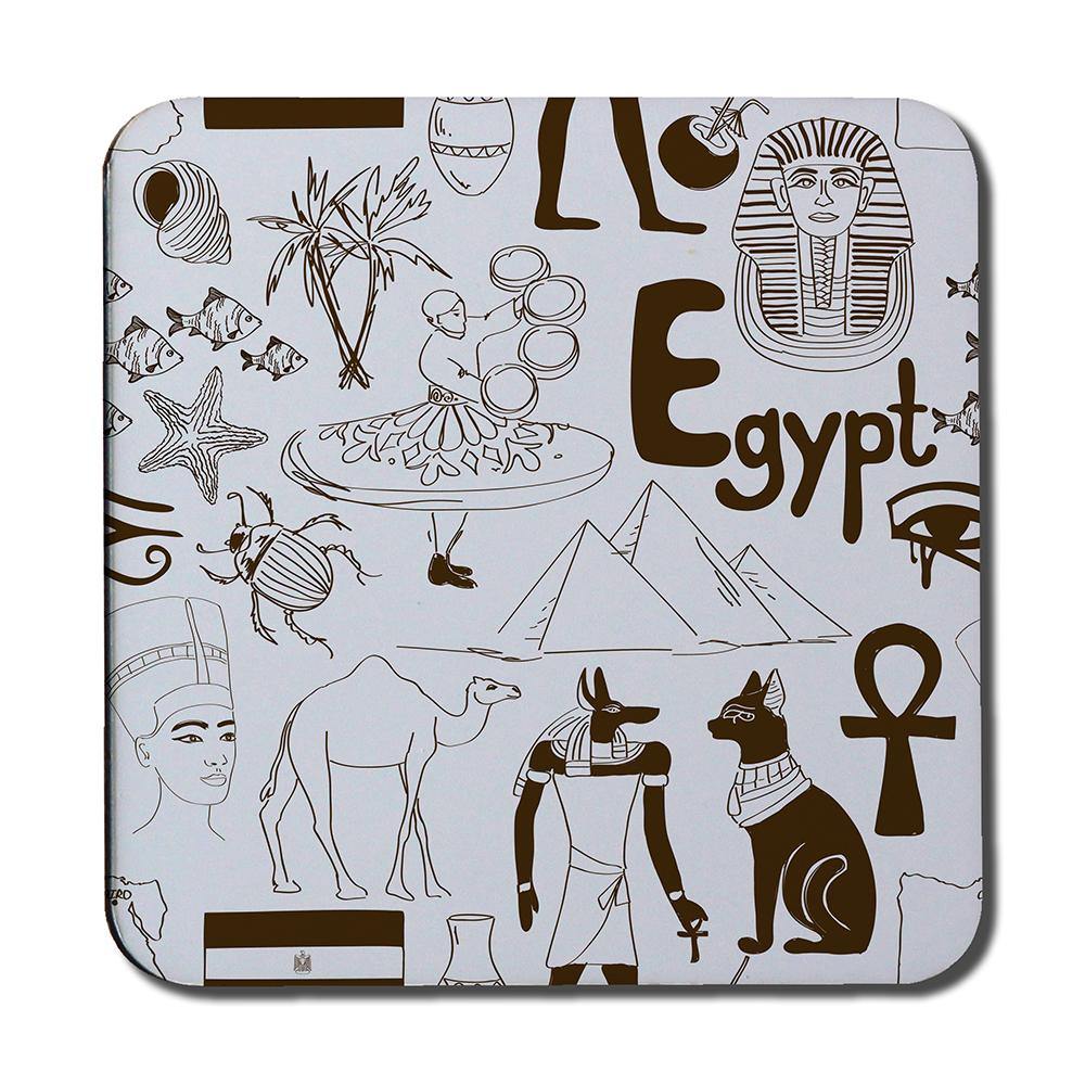 Hand drawn sketch Egypt (Coaster) - Andrew Lee Home and Living