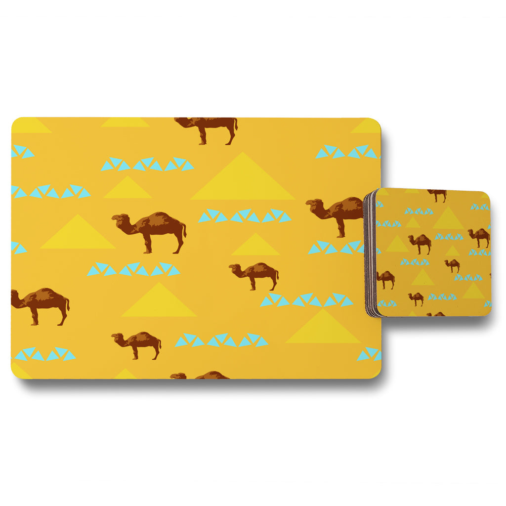 New Product Seamless pattern with camels (Placemat & Coaster Set)  - Andrew Lee Home and Living