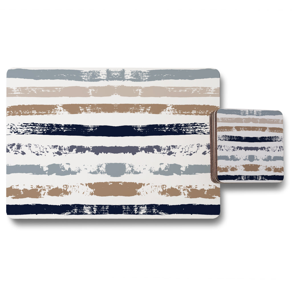 New Product Brush strokes (Placemat & Coaster Set)  - Andrew Lee Home and Living