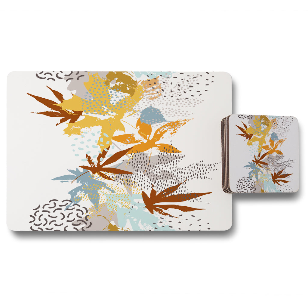 New Product Japanese leaves (Placemat & Coaster Set)  - Andrew Lee Home and Living