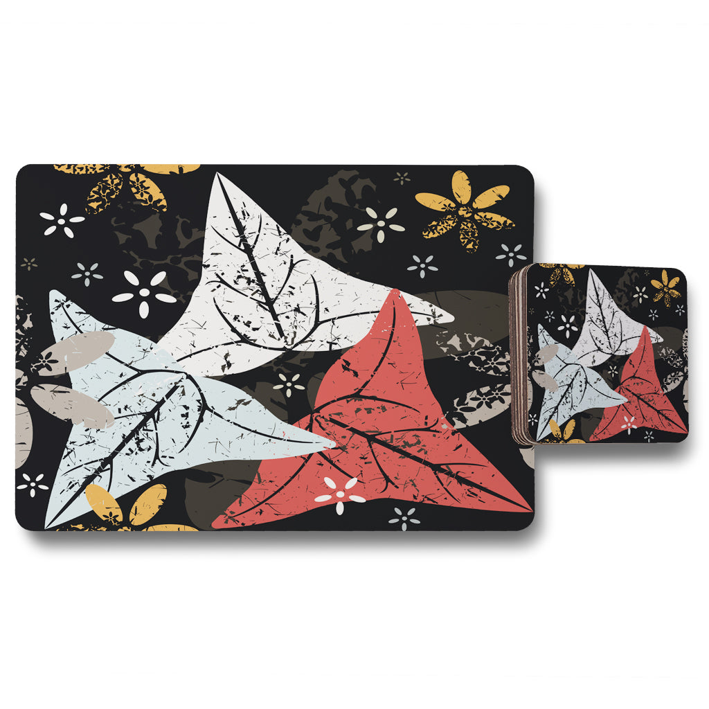 New Product Leaves And Flowers. Autumn pattern (Placemat & Coaster Set)  - Andrew Lee Home and Living