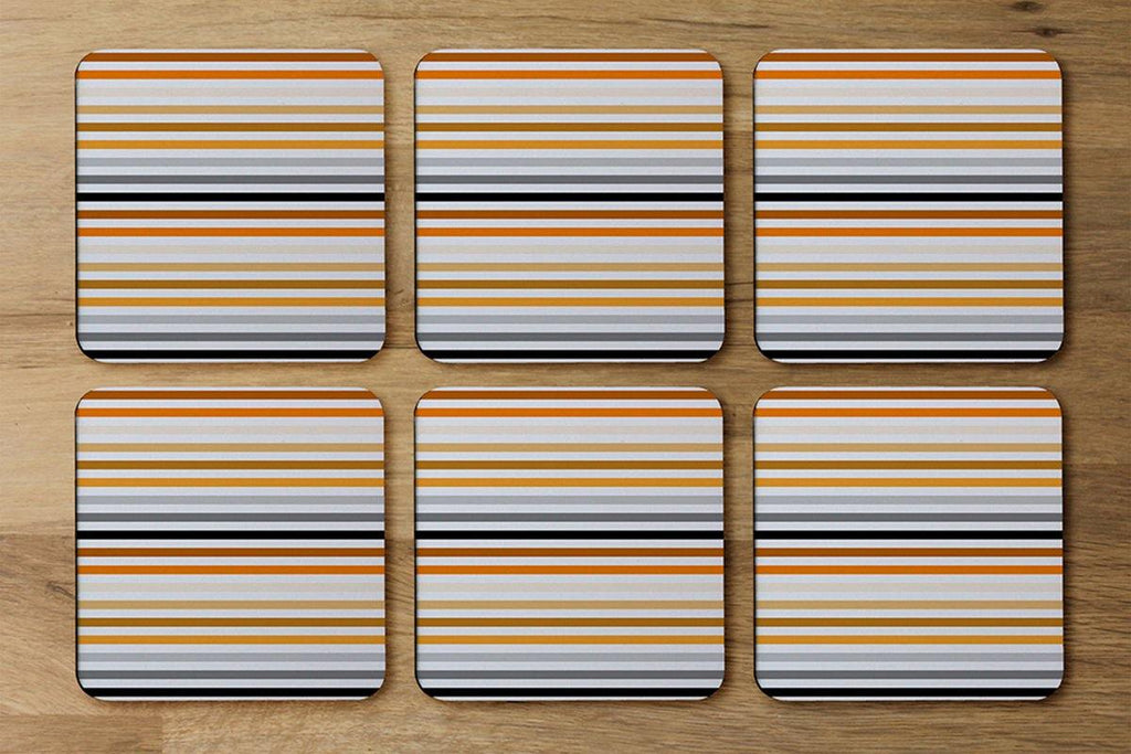 Striped pattern, orange black gray beige and brown (Coaster) - Andrew Lee Home and Living