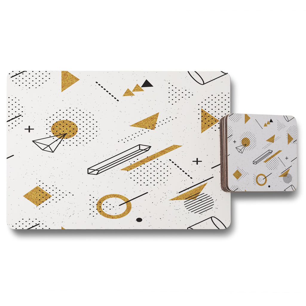 New Product Trendy geometric elements (Placemat & Coaster Set)  - Andrew Lee Home and Living