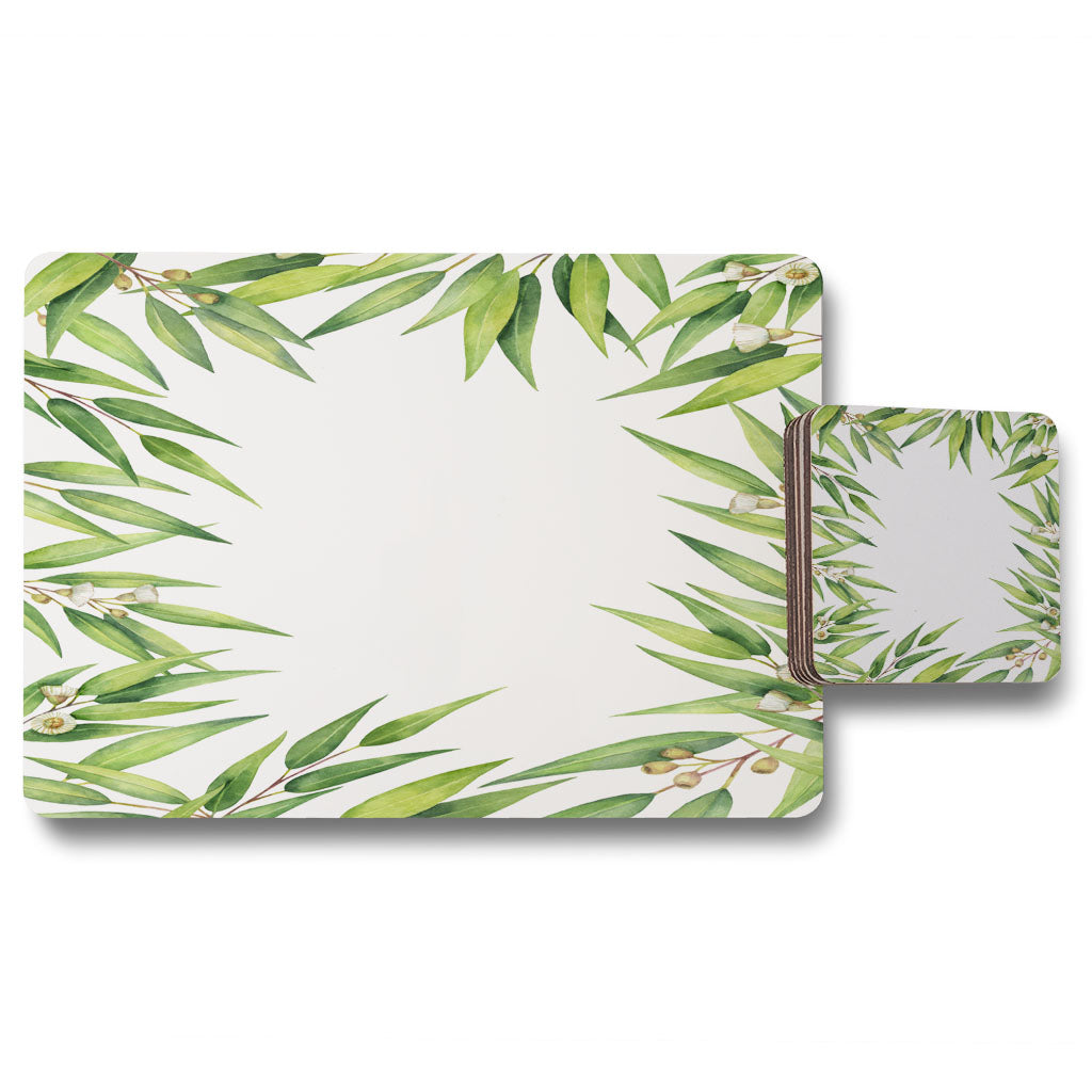 New Product Leaves Border (Placemat & Coaster Set)  - Andrew Lee Home and Living