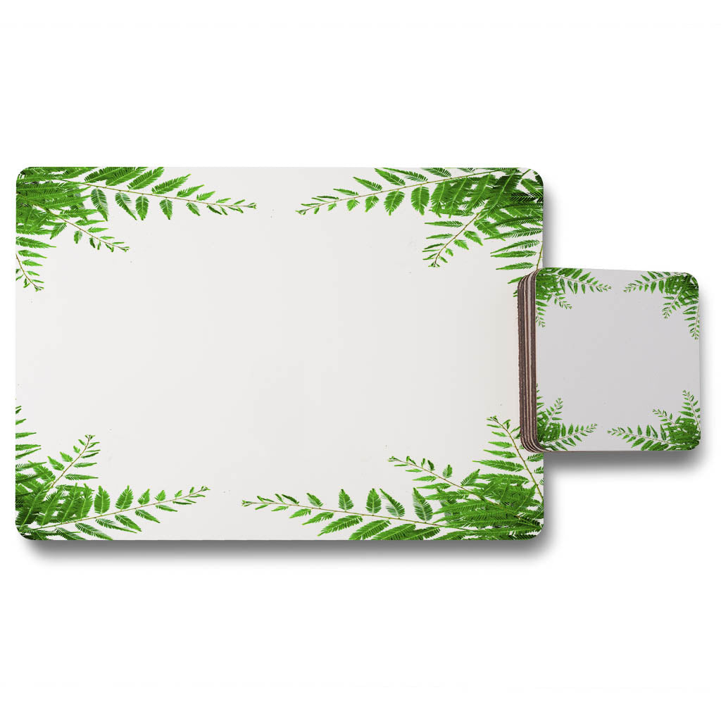 New Product Green Botanicals (Placemat & Coaster Set)  - Andrew Lee Home and Living